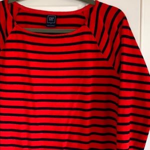 GAP maternity striped shift dress